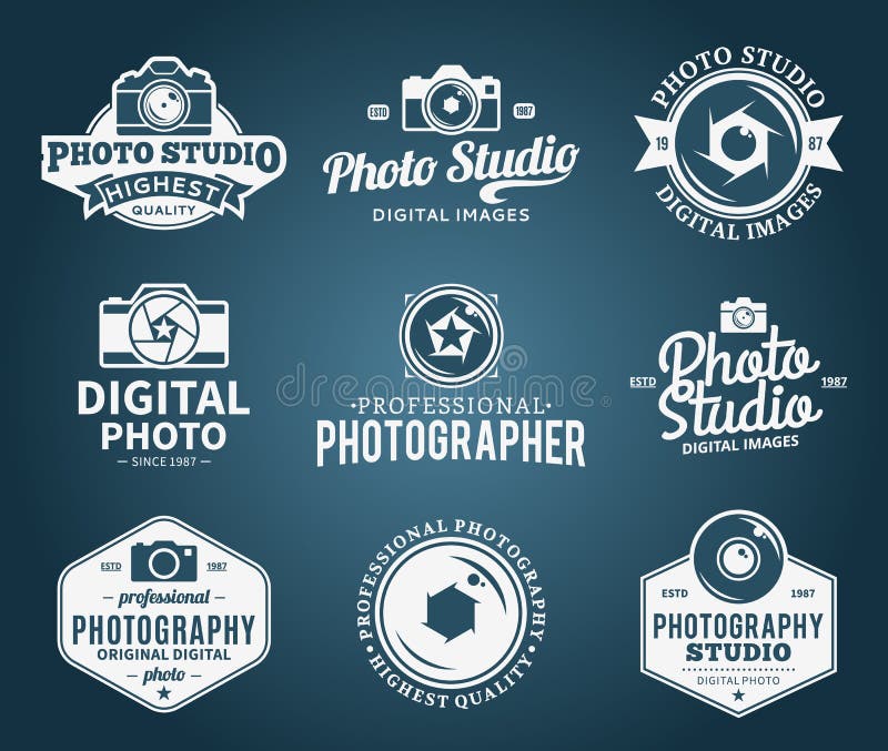 Photography Studio Logo, Labels, Icons and Design Elements