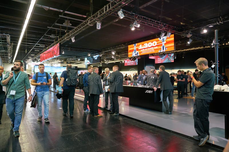 COLOGNE, GERMANY - CIRCA SEPTEMBER, 2018: atmosphere at Photokina Exhibition. Photokina is a trade fair held in Europe for the photographic and imaging industries