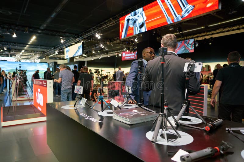 COLOGNE, GERMANY - CIRCA SEPTEMBER, 2018: atmosphere at Photokina Exhibition. Photokina is a trade fair held in Europe for the photographic and imaging industries