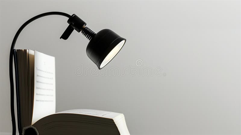 Photorealistic image of a mini led book light on a white background royalty free stock image