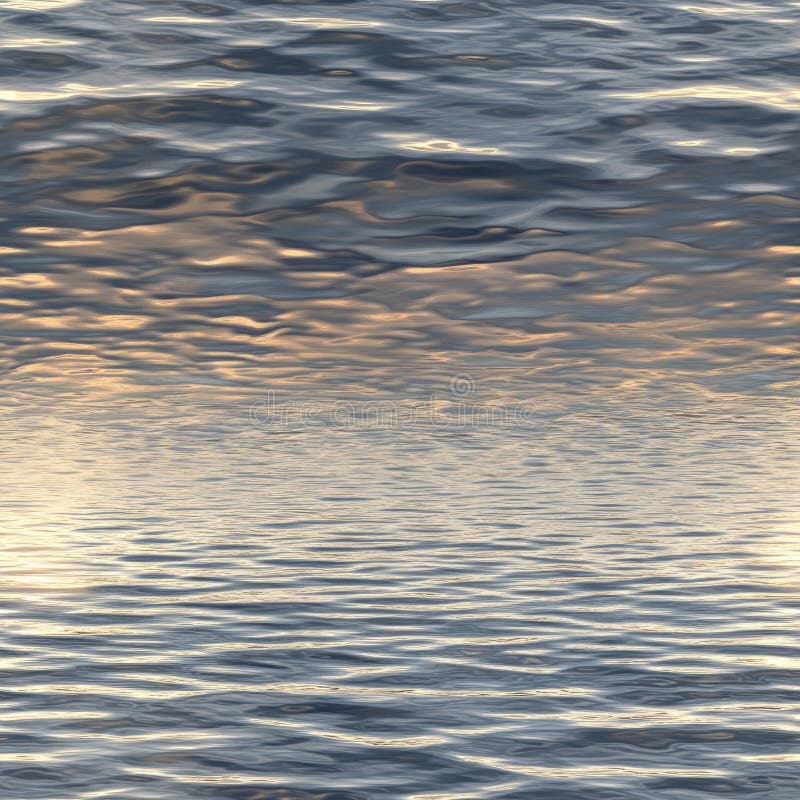 Photorealistic seamless texture of calm lake water at dawn royalty free stock photography