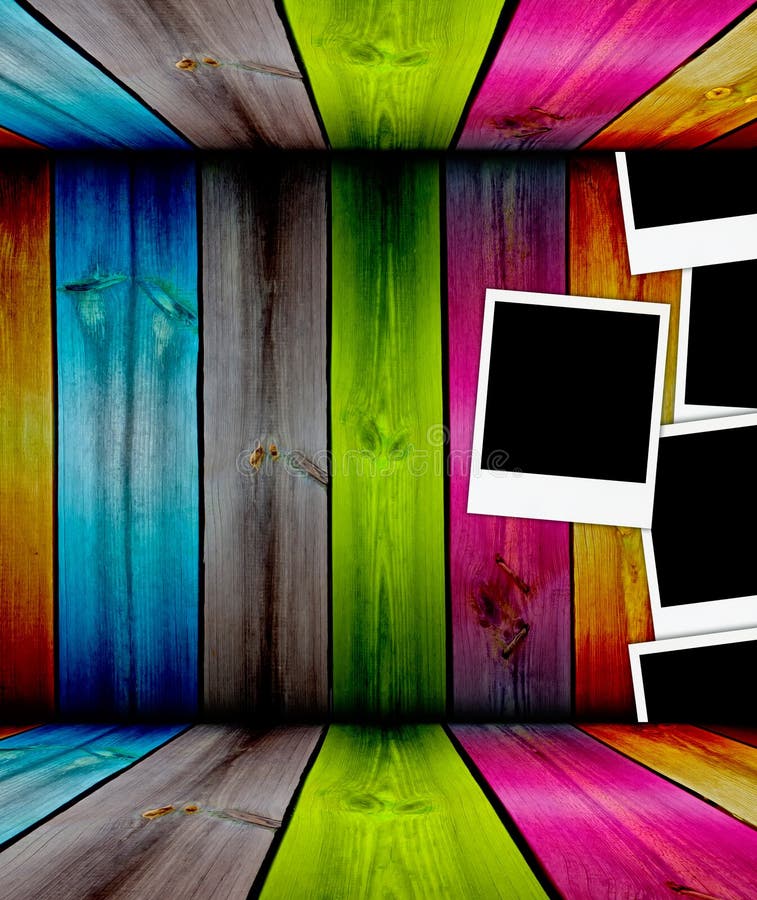 Photos in Wooden Room