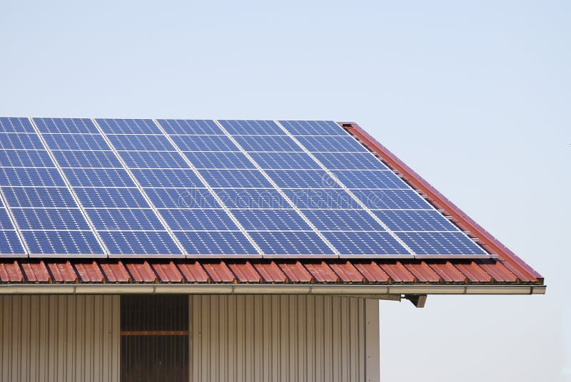 Photovoltaic Roof Royalty Free Stock Images - Image: 14265219