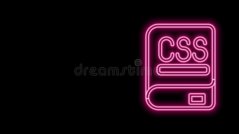 黑色背景中闪闪发光的霓虹线书关于编程图标. 语言概念. php cssxml 向量例证