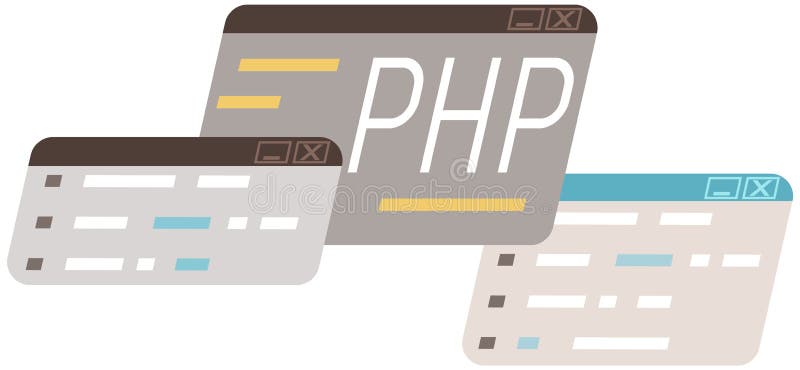 работа над веб-разработкой. концепция написания и программирования на php javascript python других языках бесплатная иллюстрация
