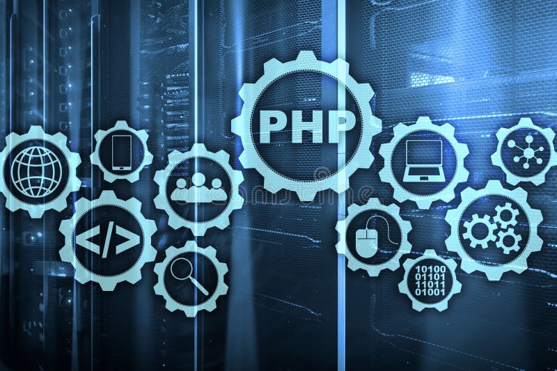 PHP programming language. Developing programming and coding technologies. Cyber space concept. Developing programming and coding. Computer coding code php stock images, royalty-free photos and pictures