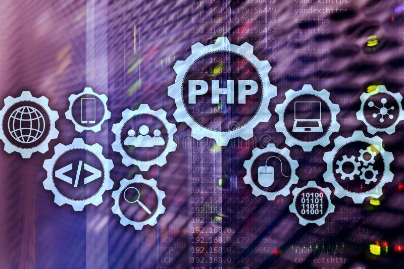 PHP programming language. Developing programming and coding technologies. Cyber space concept. Computer coding code php stock images, royalty-free photos and pictures