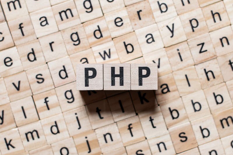 Php woordconcept stock foto's Php woordconcept stock foto's