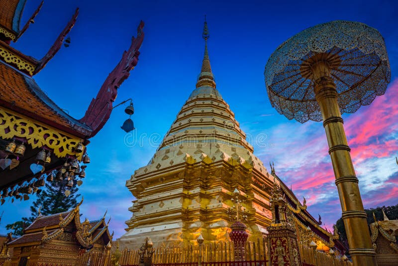 Phra doi suthep wat Ο διασημότερος ναός στο chiangmai, Τ στοκ εικόνες με δικαίωμα ελεύθερης χρήσης
