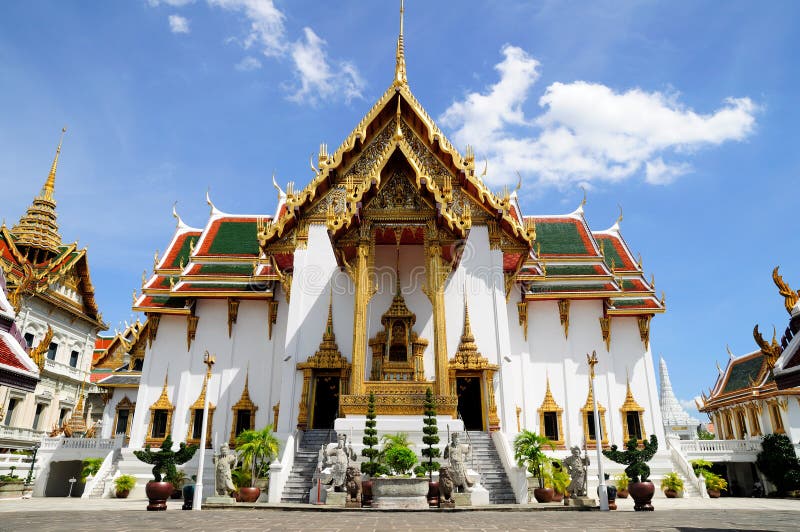 Phra Thinang Dusit Maha Prasat in Bangkok, Thailand stock afbeelding