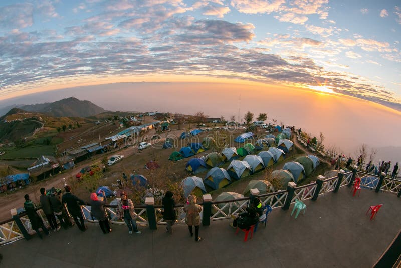 Phu Tab Berk kulle, Phetchabun landskap, Thailand royaltyfri foto Phu Tab Berk kulle, Phetchabun landskap, Thailand royaltyfri foto