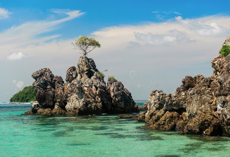 Phuket linia brzegowa, Kai Nui wyspa obraz stock Phuket linia brzegowa, Kai Nui wyspa obraz stock