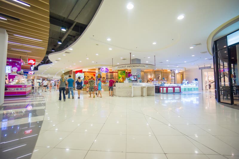 Phuket, 22 May 2014: First floor of Central Festival mall with t