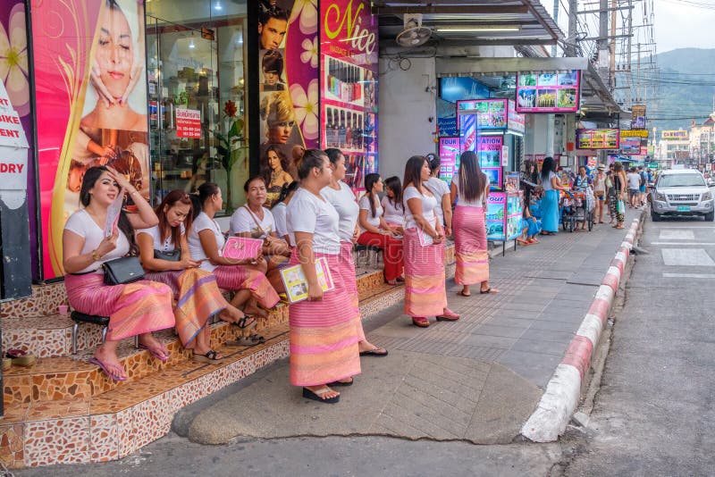 Massage parlor in Phuket royalty free stock images.