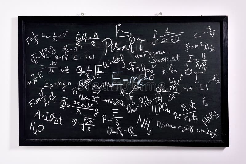 Physical formulas and phenomenons on school board