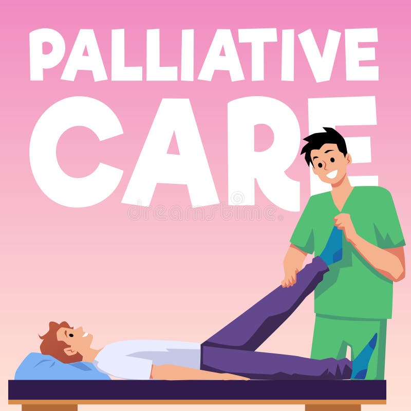 Physical Rehabilitation and Palliative Therapy Banner Flat Vector