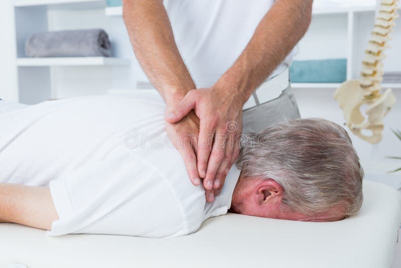 Physiotherapist Doing Neck Massage To His Patient Stock Image Image Of Male Checking 54759899