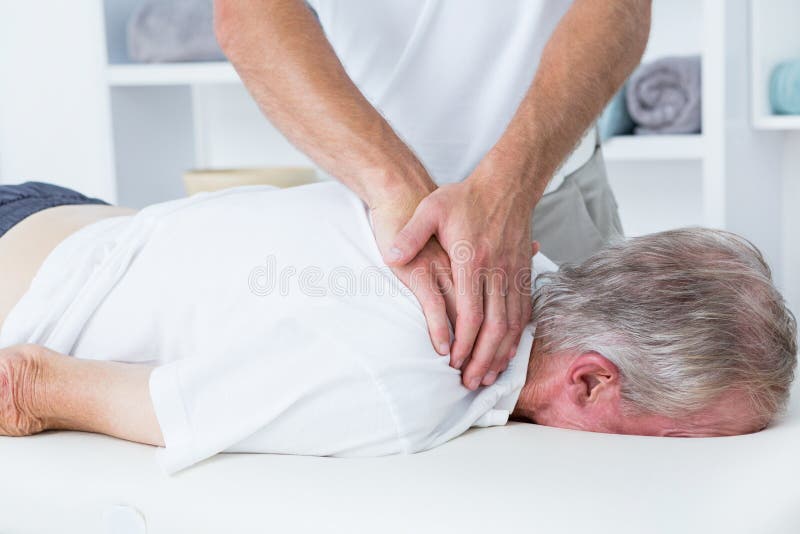 Physiotherapist Doing Shoulder Massage To His Patient Stock Image Image Of Service Health