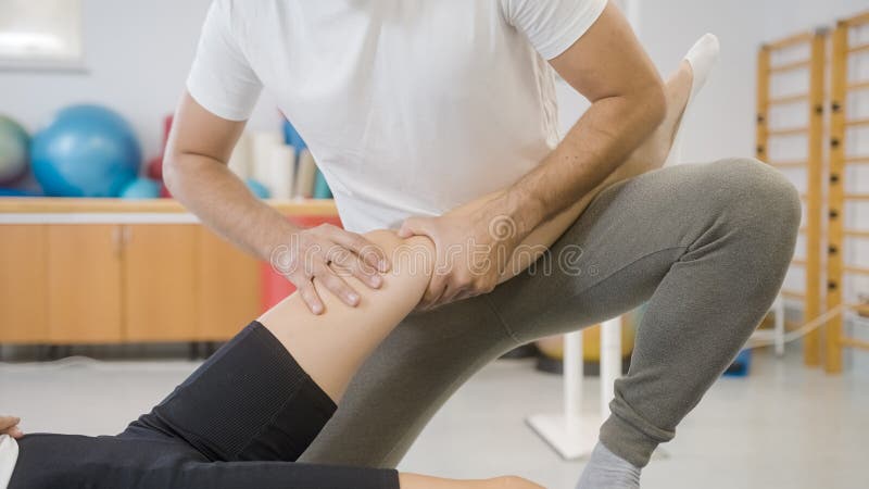 Rehabilitation Leg Treatment To A Female Patient Stock Image Image Of Rehabilitation Leg Treatment To A Female Patient Stock Image Image Of