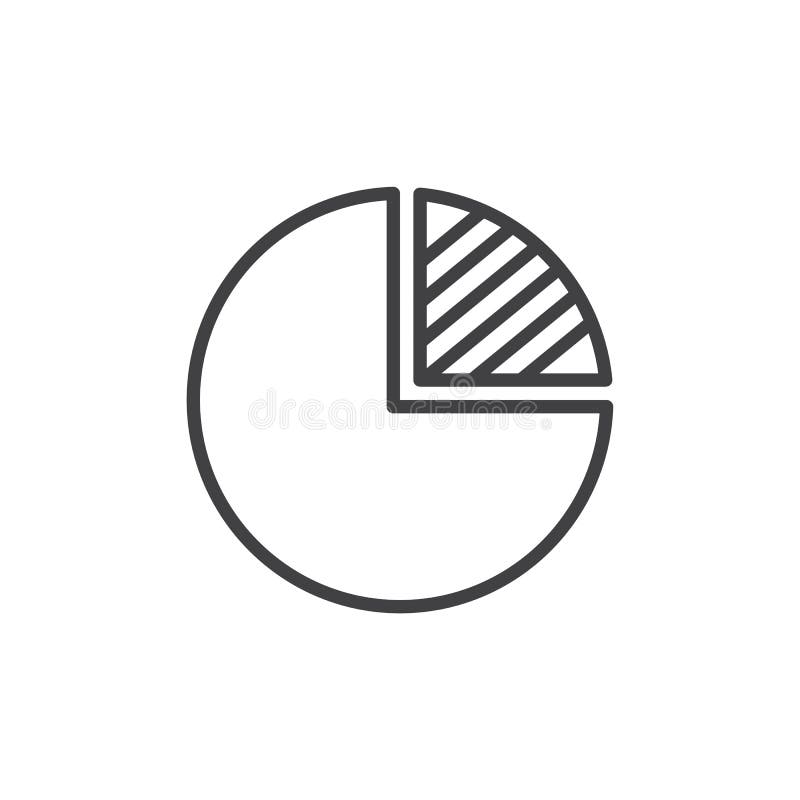 Pi graph outline icon