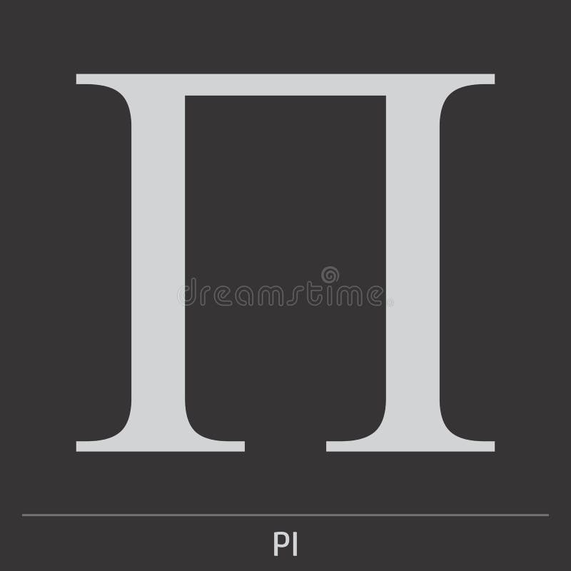 Pi greek letter icon stock illustration. Illustration of learn - 179519272