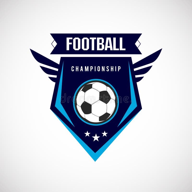 Pi?ki no?nej odznaki logo projekta Futbolowi szablony | Sport dru?yny to?samo?ci Wektorowe ilustracje odizolowywa? na b??kitnym t ilustracja wektor Pi?ki no?nej odznaki logo projekta Futbolowi szablony | Sport dru?yny to?samo?ci Wektorowe ilustracje odizolowywa? na b??kitnym t ilustracja wektor