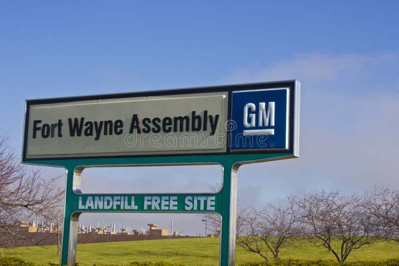 Pi Wayne - vers en décembre 2015 : Fort Wayne Assembly Plant de GM photo stock
