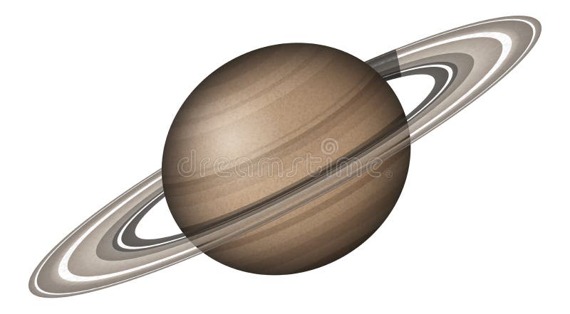 Pianeta Saturn, isolato su bianco