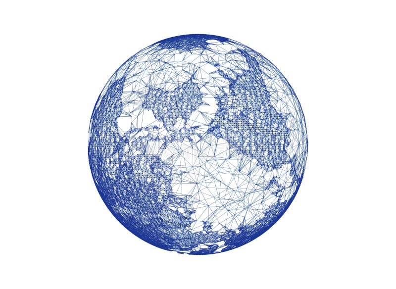 Pianeta Terra, concetto di Internet dell'affare globale isolato illustrazione vettoriale Pianeta Terra, concetto di Internet dell'affare globale isolato illustrazione vettoriale
