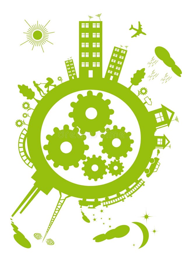 Pianeta verde illustrazione di stock Pianeta verde illustrazione di stock