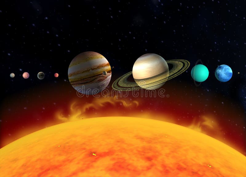 Pianeti del sistema solare illustrazione di stock Pianeti del sistema solare illustrazione di stock