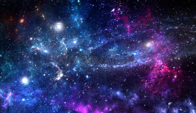 Pianeti e galassia, carta da parati fantascienza. Bellezza dello spazio profondo