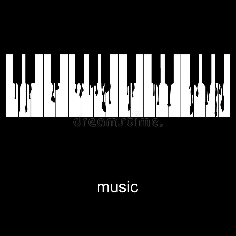 Pianino z spływanie kluczami ilustracja wektor Pianino z spływanie kluczami ilustracja wektor