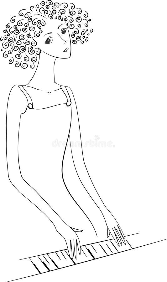 Pianiste royalty free illustration