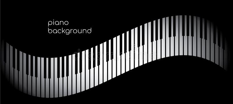 Piano Abstract Banner, Header Template with Piano Keys. Stock Vector