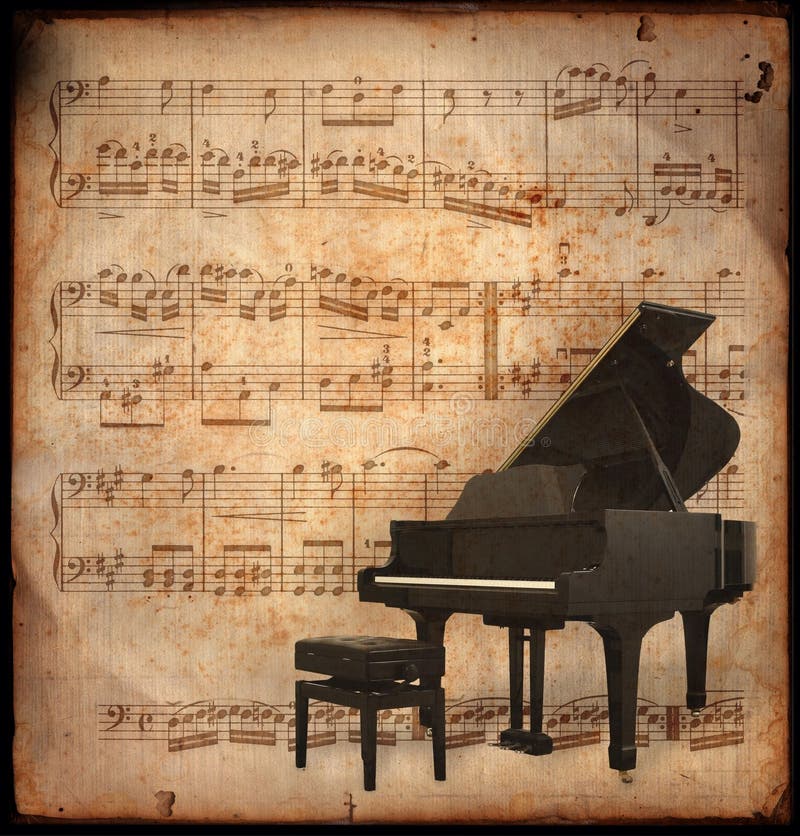 Piano antico immagini stock Piano antico immagini stock