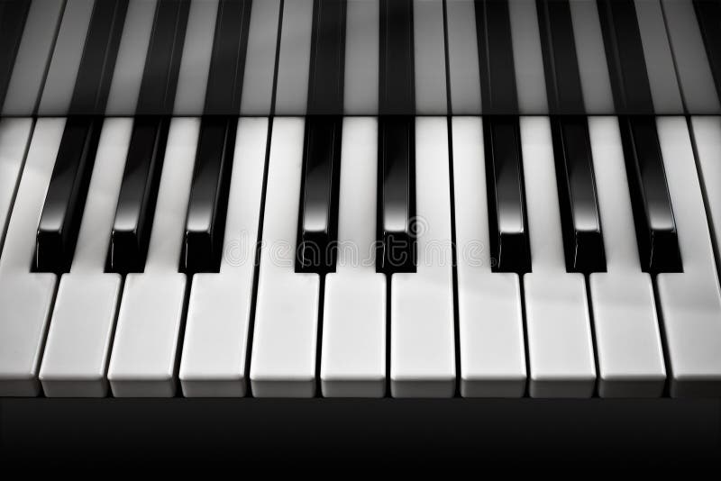 Piano / Black and White stock illustration. Illustration of listening