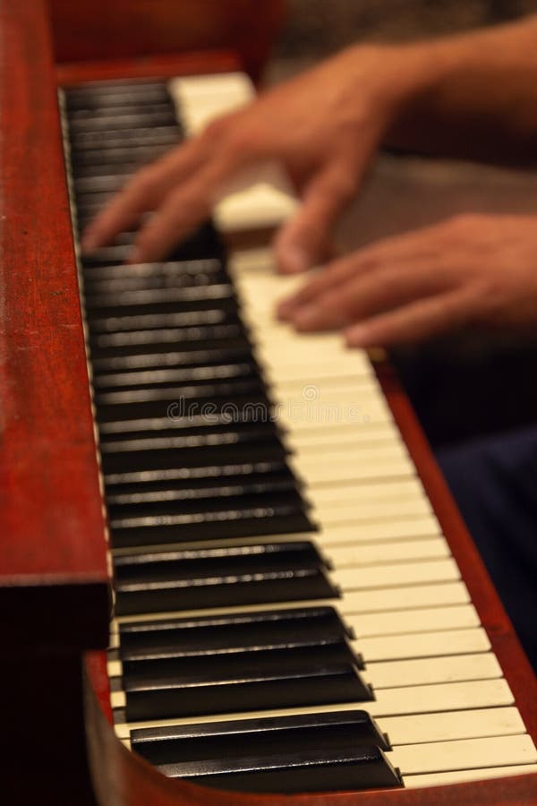 Piano with hands stock photo. Image of music, keys, instrument - 127063888