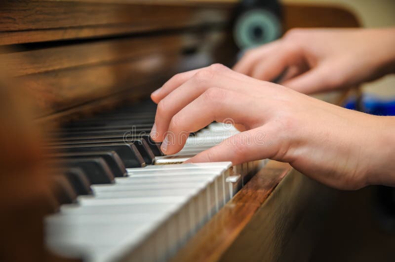 Piano Hands stock photos