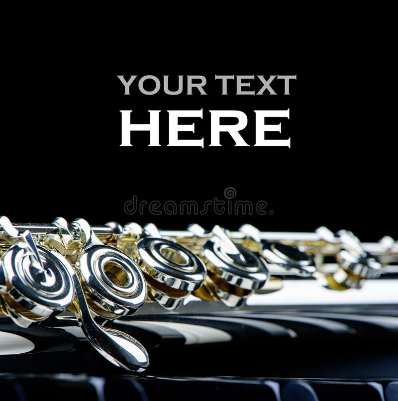 Piano and Flute with Golden Shine and Sheet Music Top Stock Photo Image of concert, chord