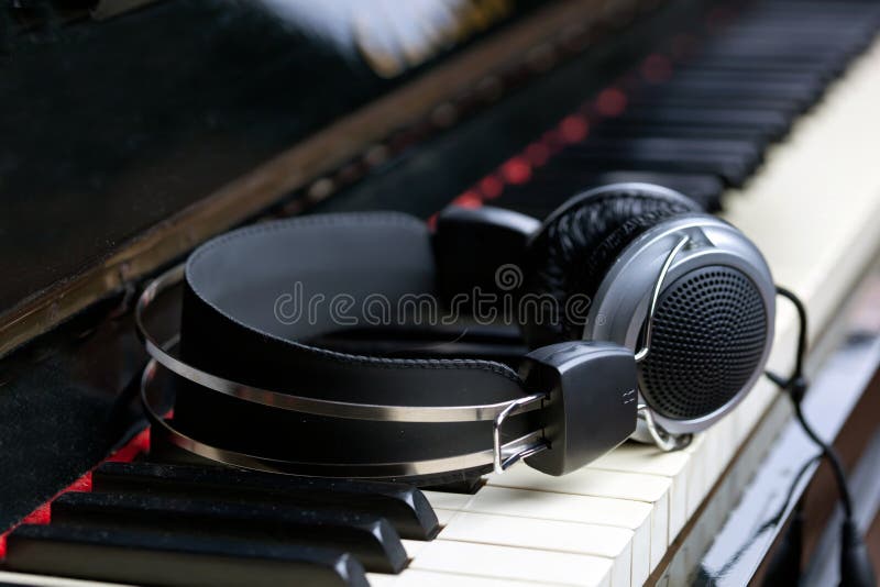 Piano Keyboard and Headphones Stock Photo Image of pianist, piano