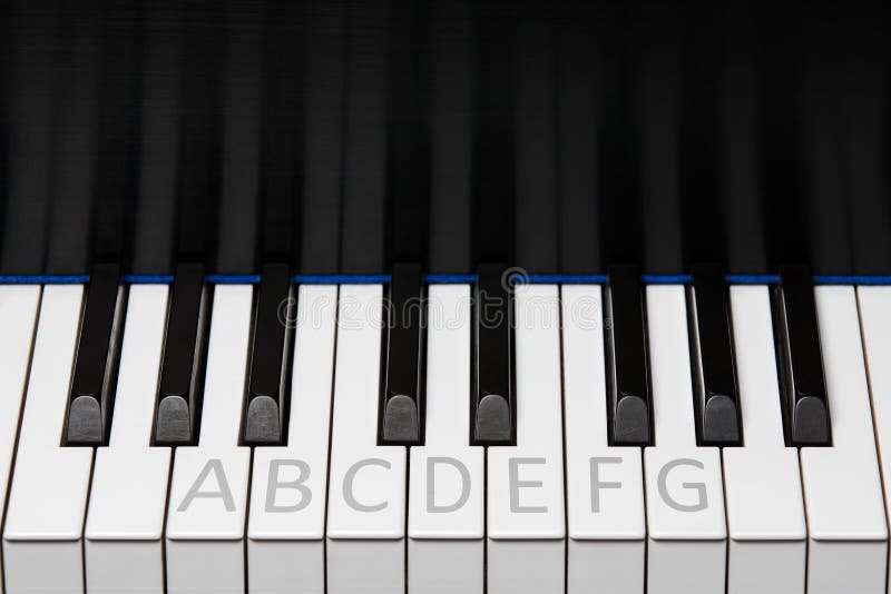 Piano Keyboard Octave with Labels Stock Photo - Image of octave