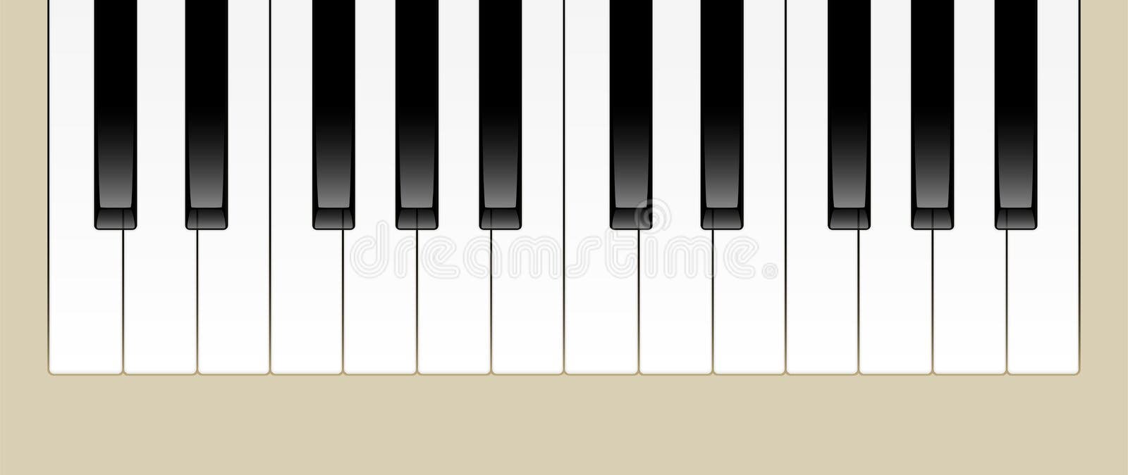 Color Piano Keys stock vector. Illustration of music 14343650