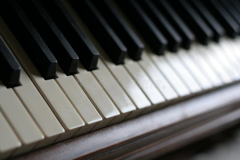 A closeup of the keys of a piano, shot with shallow depth of field. A closeup of the keys of a piano, shot with shallow depth of field.