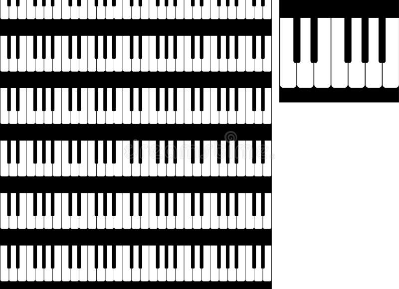 Pattern from Black and White Piano Keys. Vector Illustration Stock ...