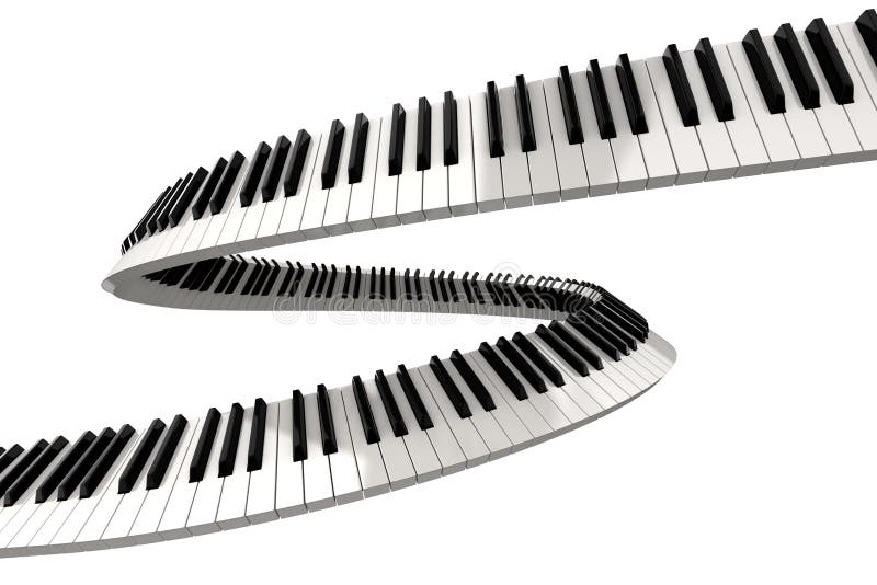 Piano Keys (clipping Path Included) Stock Illustration Illustration