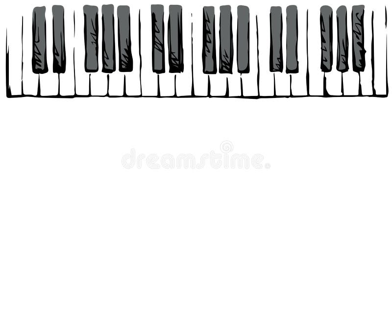 Piano Keys Vector Drawing Stock Vector Illustration Of Graphic