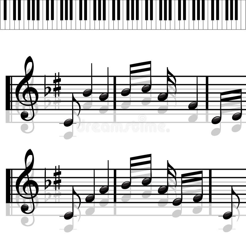 Piano-Music notes-Melody