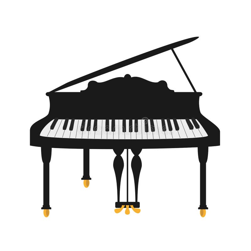 Piano on the white background. Vector illustration. Piano on the white background. Vector illustration