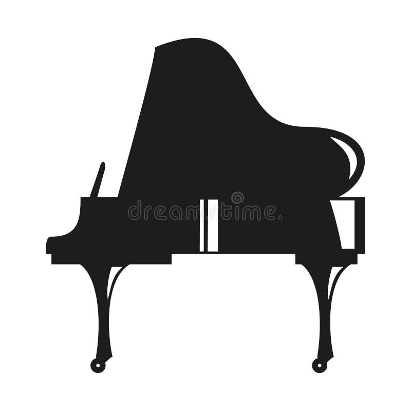 Piano on the white background. Vector illustration. Piano on the white background. Vector illustration